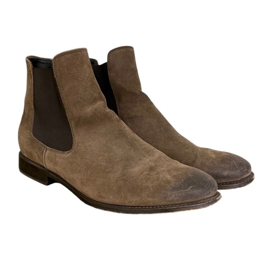 Thursday Boot Company Cavalier Chelsea Boots Suede Mushroom Brown Men’s 11
